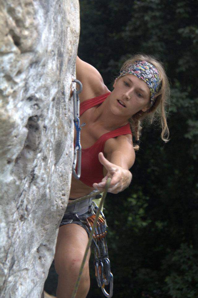 Jessica Mor Climbing In Thailand